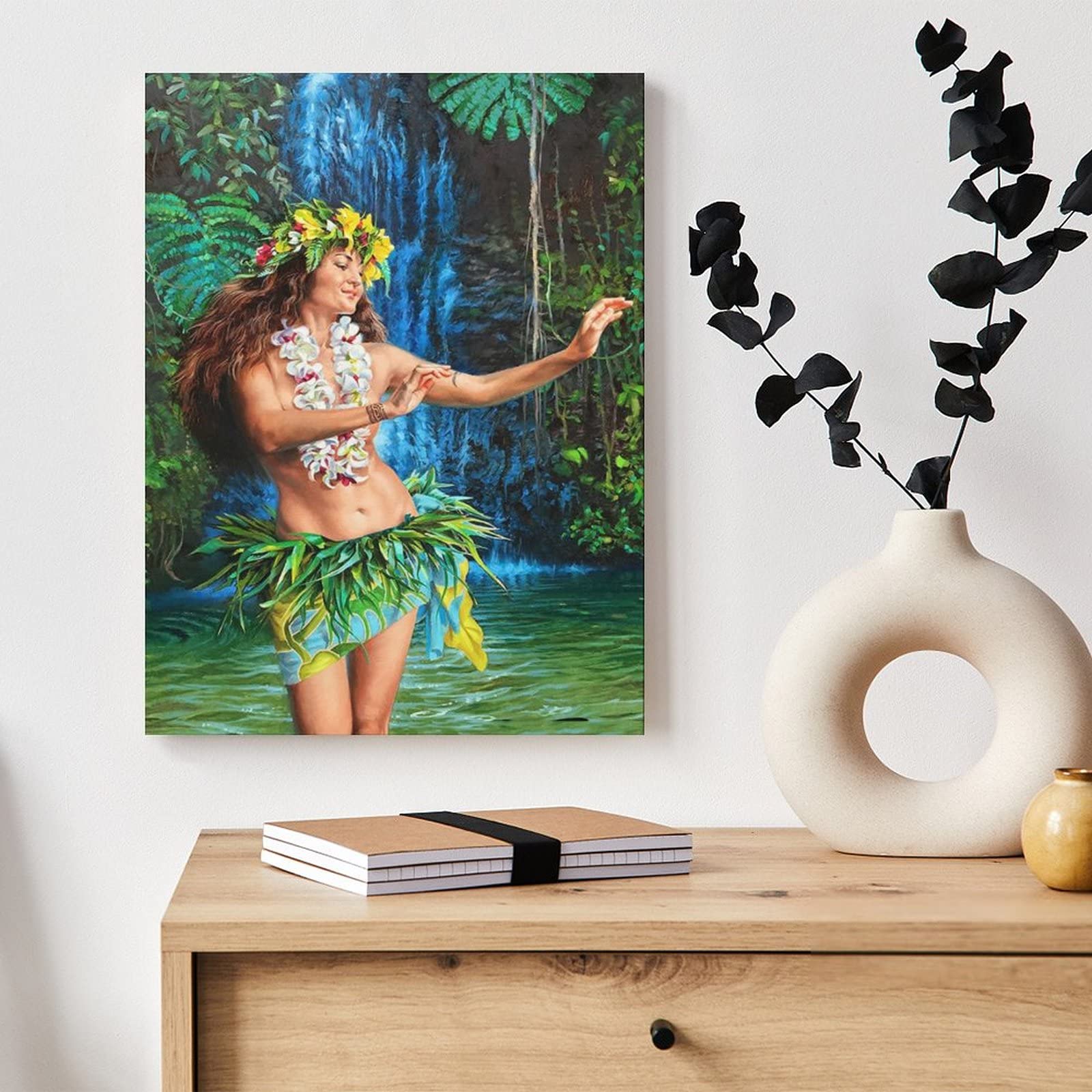 Sexy Hawaiian Hula Girl Wall Art Vintage Tahitian Hot Girl Poster